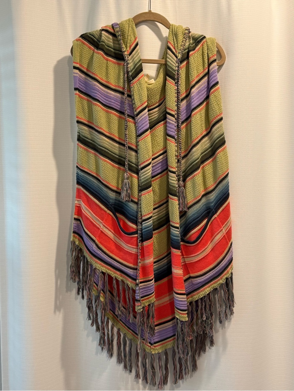 Anthropologie Moth Calexico Fringe Poncho Cardigan